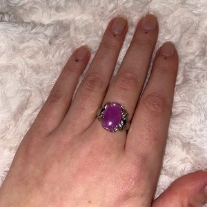 Silver Ring/ Purple Stone